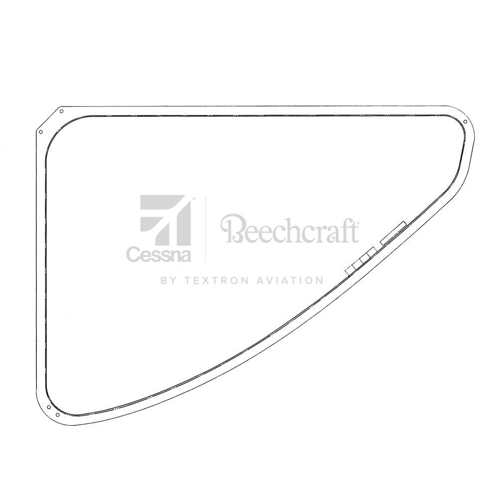 132-384000-5 | Beechjet Pilot Heated Windshield Assembly, Left