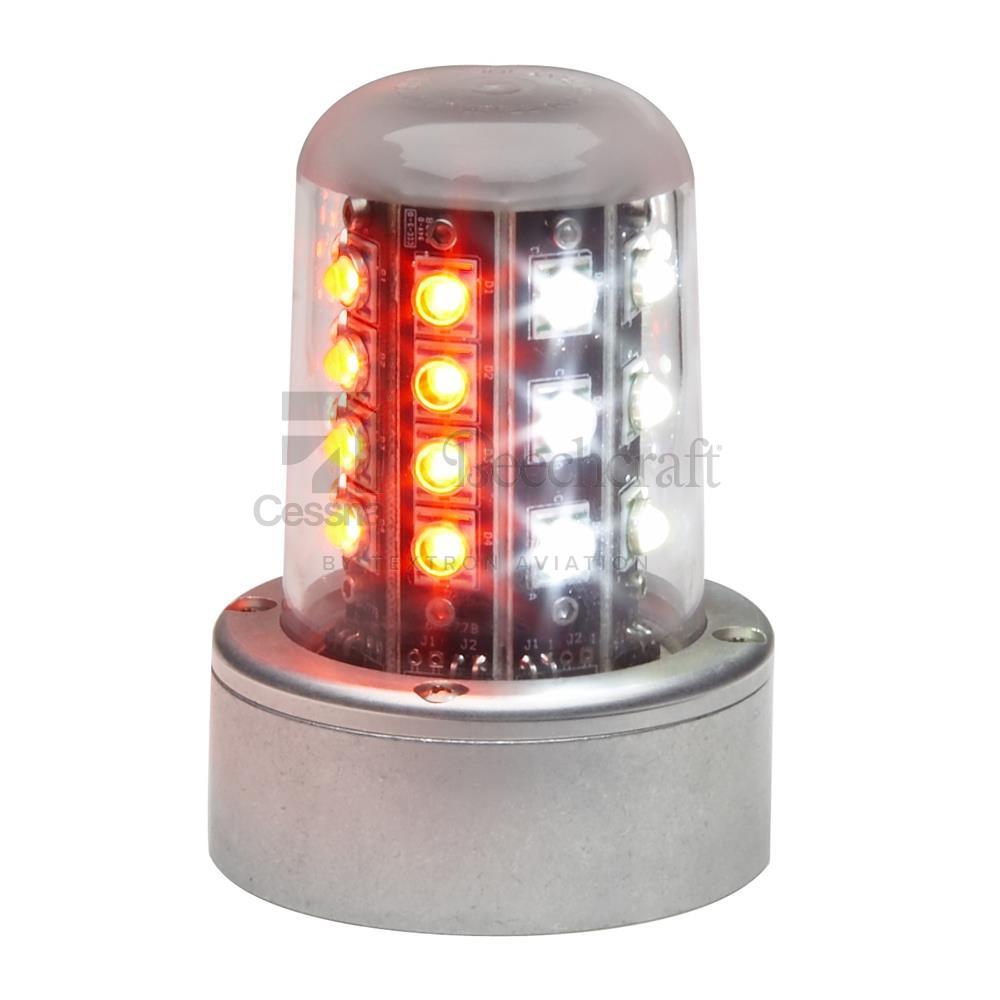 Whelen Self Contained Lights Model 9052018 LED RED/ WHITE BEACON, 28V